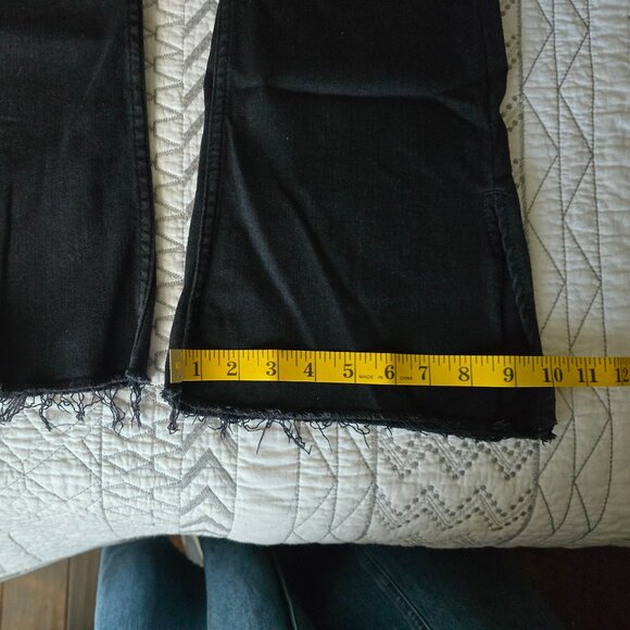 Free People Level Up Slit Slim Jeans Pitch Black Size 28 Inseam 32 NWOT - Picture 6 of 12